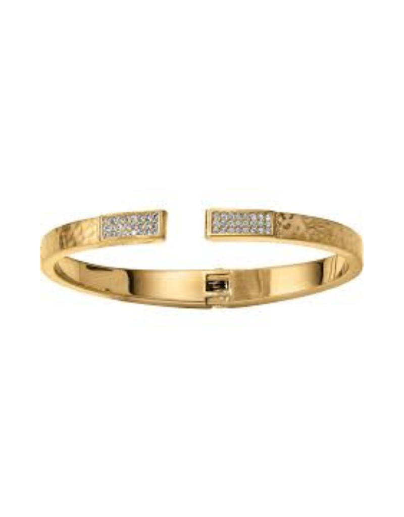 BRIGHTON Meridian Gold Hinged Cuff Bracelet