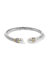 BRIGHTON Meridian Open Hinged Silver/Gold Bangle