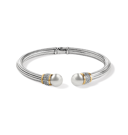 BRIGHTON Meridian Open Hinged Silver/Gold Bangle