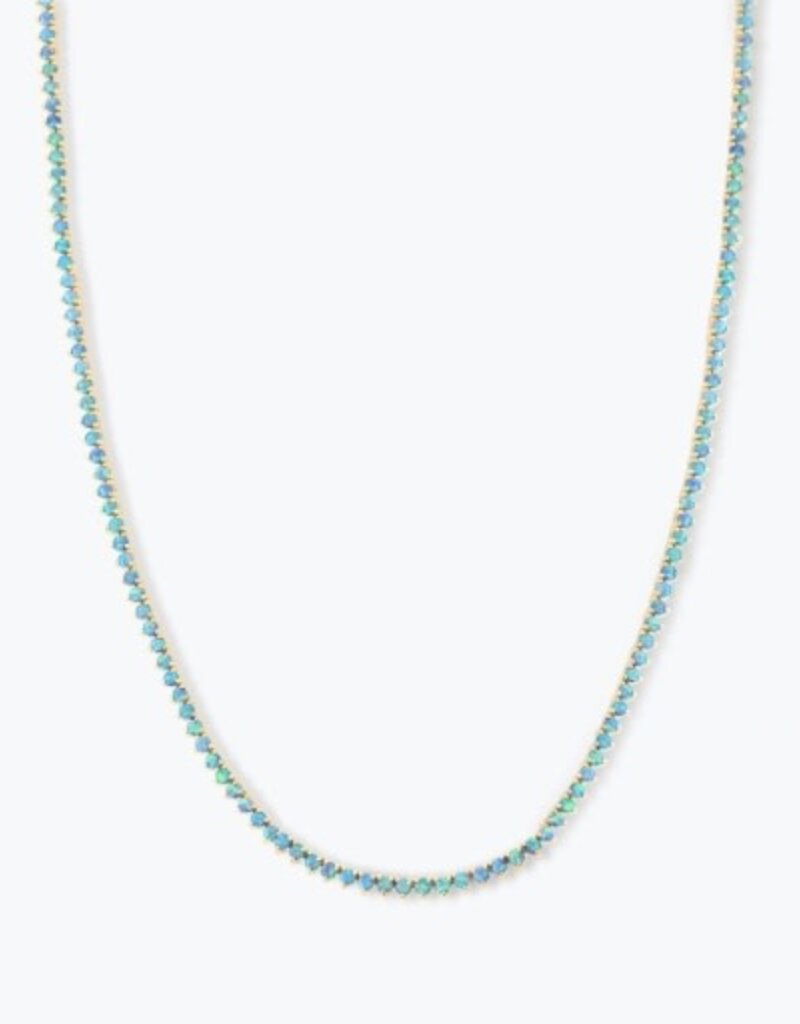 Melinda Maria Not Your Basic Blue Opal Tennis Necklace 16'