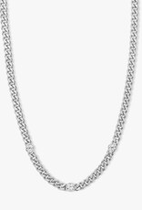 Melinda Maria Julian Triple Diamond Cuban Chain Necklace 16'