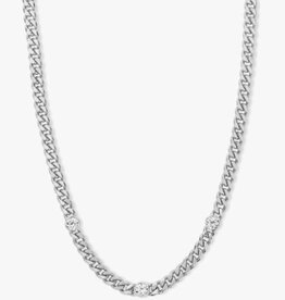 Melinda Maria Julian Triple Diamond Cuban Chain Necklace 18'