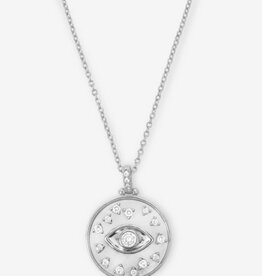 Melinda Maria Evil Eye Medallion Necklace