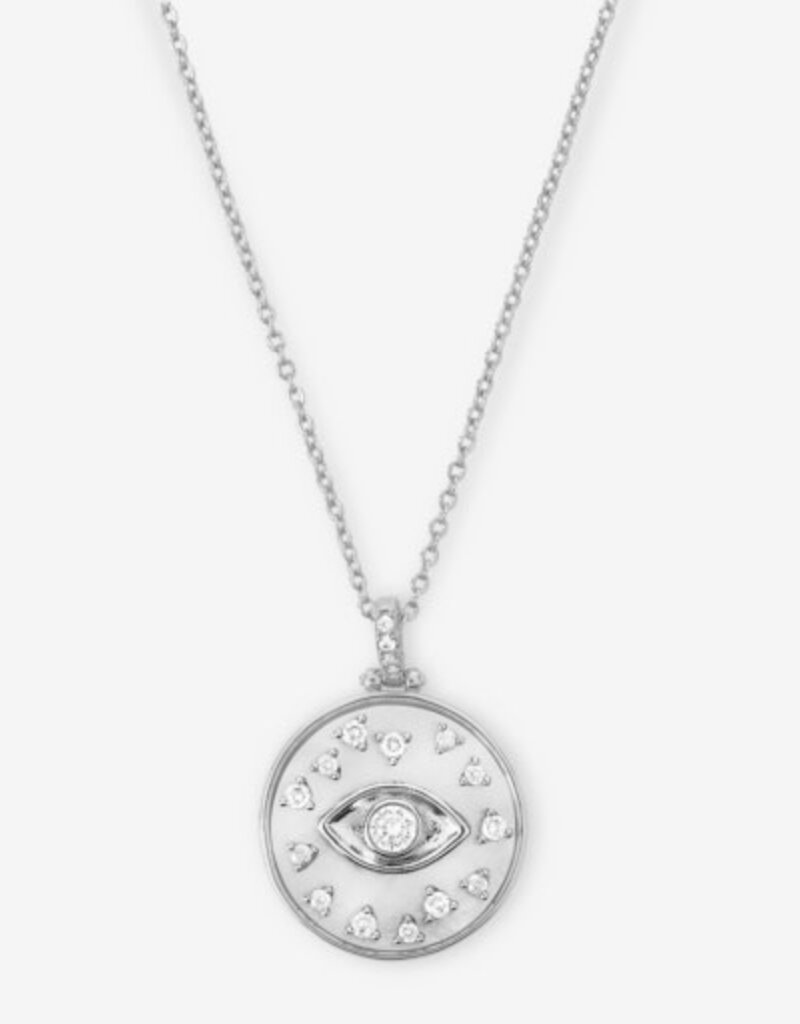 Melinda Maria Evil Eye Medallion Necklace