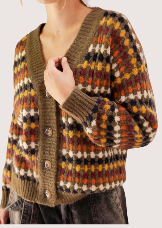 BLU PEPPER Multicolor Boyfriend Knit Cardigan