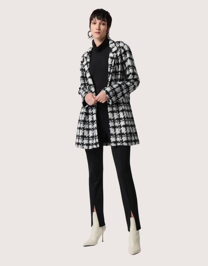 JOSEPH RIBKOFF Houndstooth Print Coat