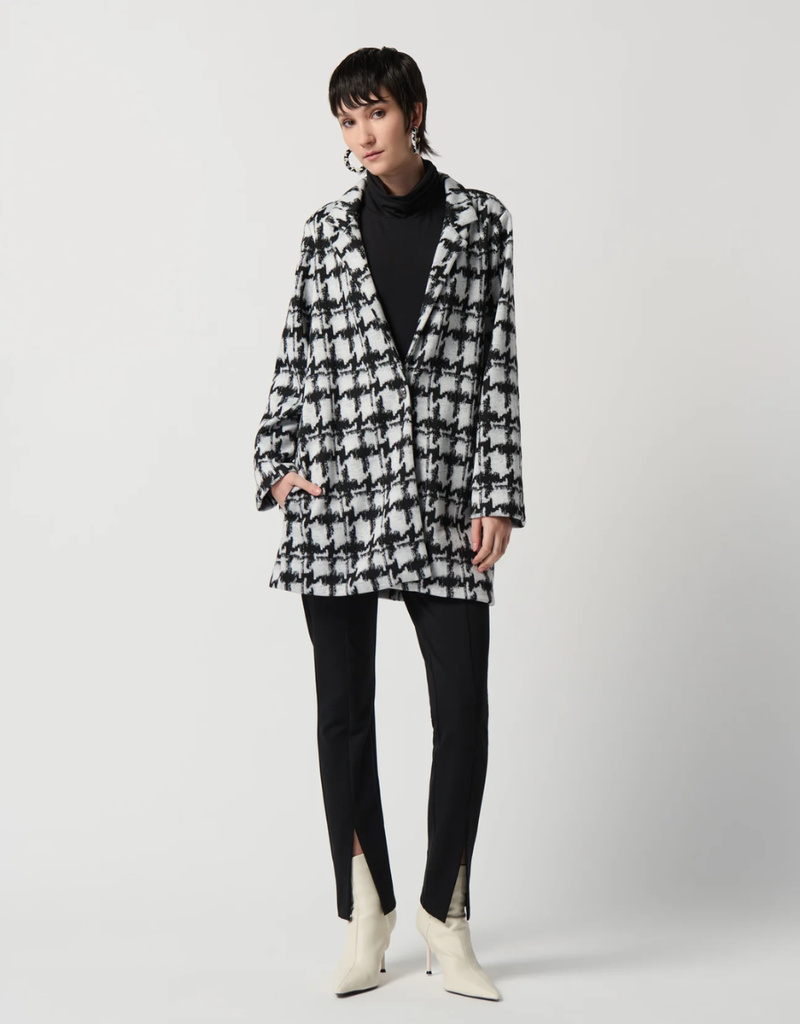 JOSEPH RIBKOFF Houndstooth Print Coat