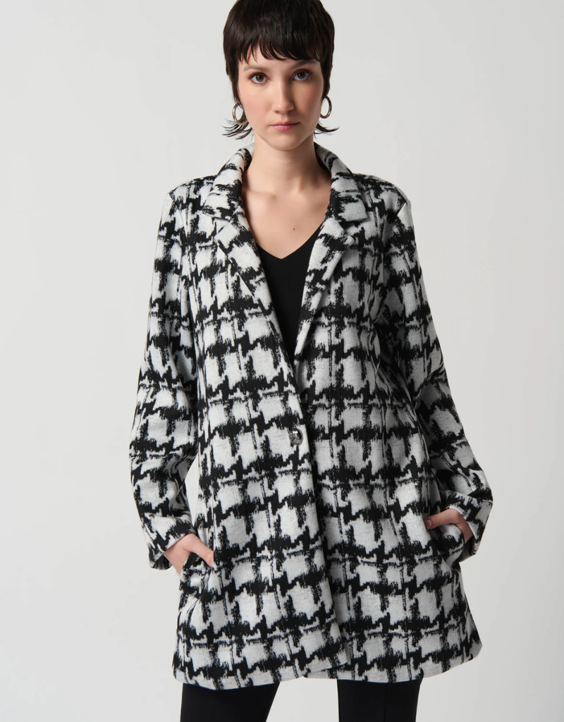 JOSEPH RIBKOFF Houndstooth Print Coat