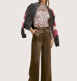 MYSTREE Chocolate Satin Pants