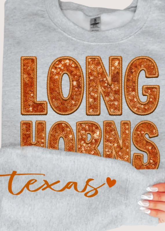 Farm Life Crafting Texas Longhorn Crewneck Sweatshirt