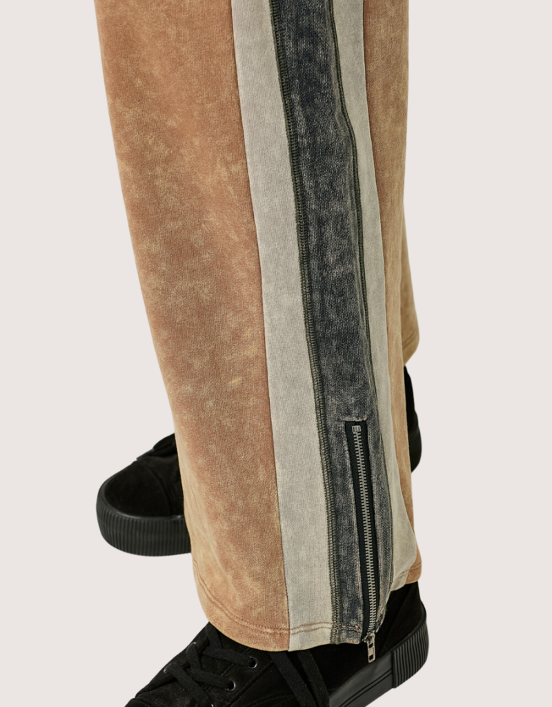 MYSTREE Color Block Terry Pants Honey