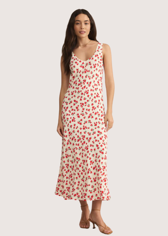 Z SUPPLY Hana La Rosa Ditsy Maxi Dress Sea Salt