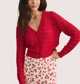 Z SUPPLY Romance Cardigan  Cherry