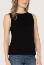Sleeveless Boat Neck Rib Knit Top