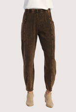 JESS & JANE Chocolate Cotton Spandex Pants
