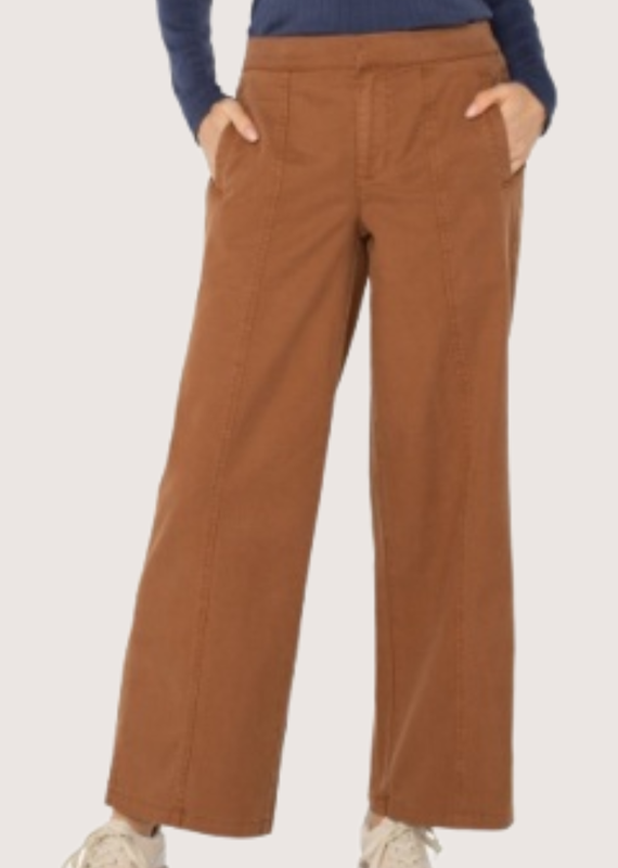 LIVERPOOL LOS ANGELES Wide Leg Trouser w/ Elastic Back wb