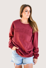 GAMEDAY SOCIAL TAMU Embossed Pullover