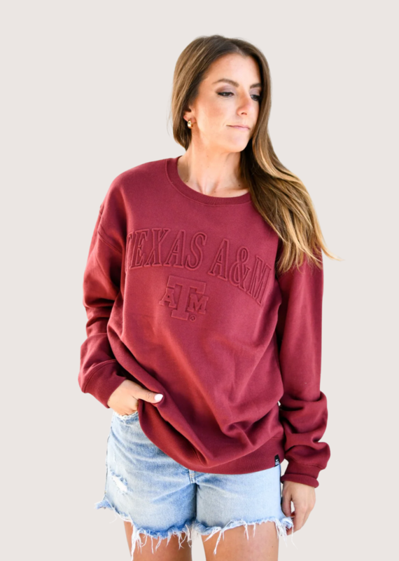 GAMEDAY SOCIAL TAMU Embossed Pullover
