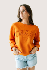 GAMEDAY SOCIAL Texas Embossed Crew Pullover