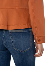 LIVERPOOL LOS ANGELES Peplum Hem Trucker Jacket