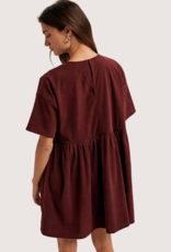 WISHLIST Corduroy Mini Dress Burgundy