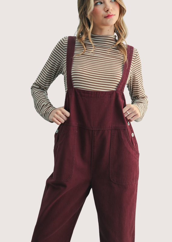 WISHLIST Denim Square Neck Jumpsuit