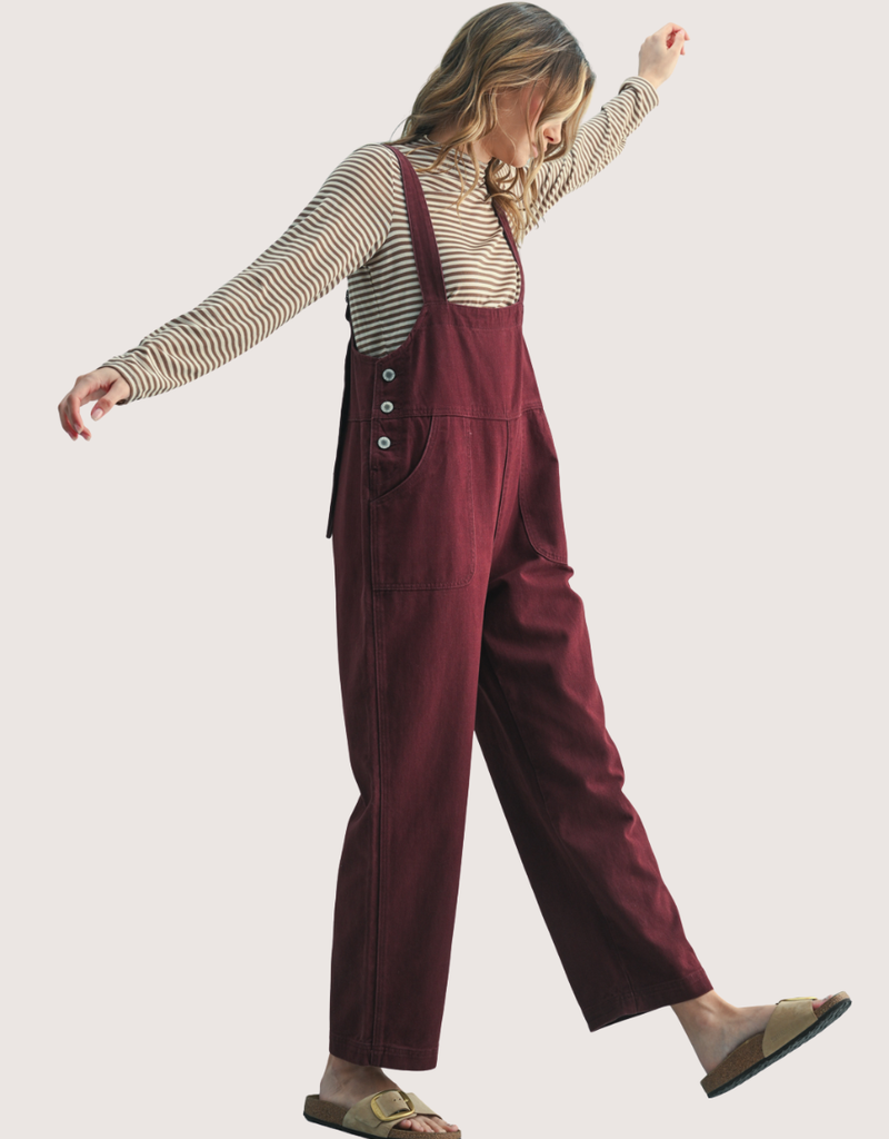 WISHLIST Denim Square Neck Jumpsuit