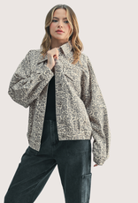 WISHLIST Muted Leopard Denim Jacket