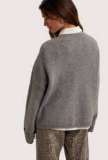 WISHLIST Oversized Drop Shoulder Knit Sweater Grey