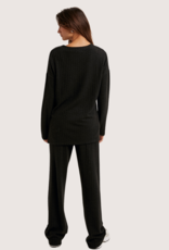 WISHLIST Ribbed Knit Lounge Set Black