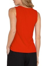 LIVERPOOL LOS ANGELES Sleeveless Boat Neck Rib Knit Top