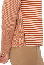 LIVERPOOL LOS ANGELES Long Slv Crew Neck Knit Top w/ Seaming