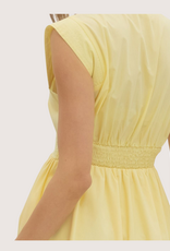 ENTRO Yellow Zip Front Midi Dress