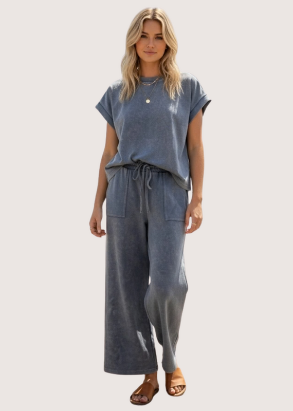 SEWN AND SEEN Mineral Wash Scuba Lounge Set