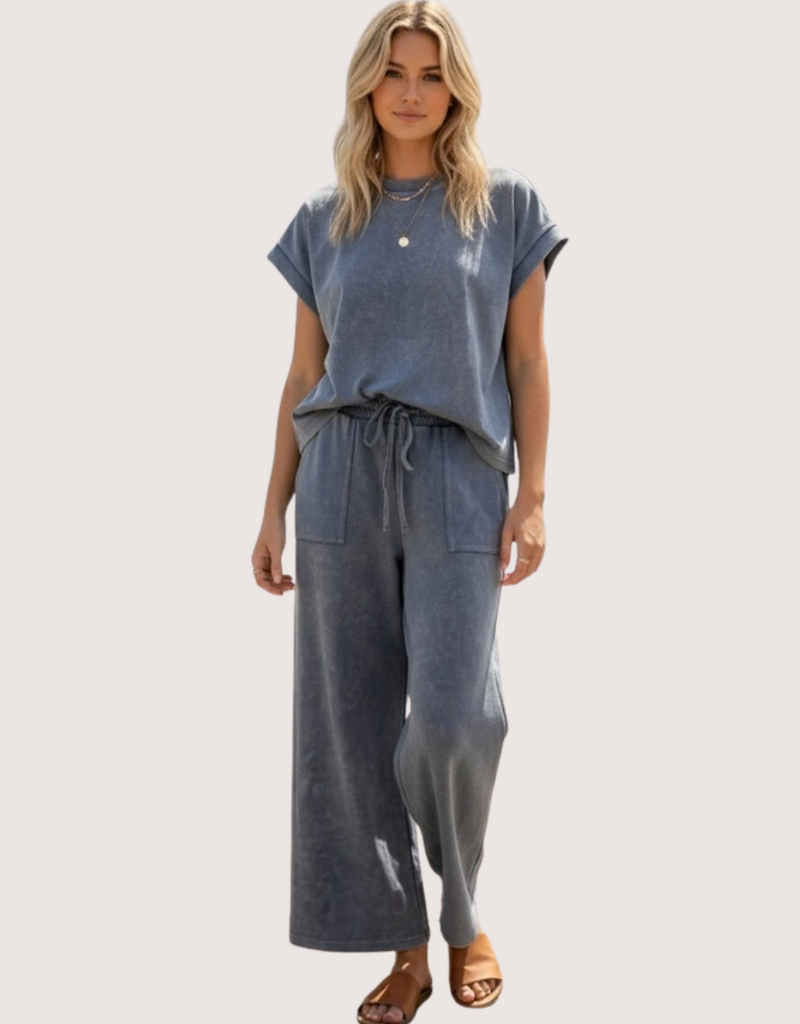 SEWN AND SEEN Mineral Wash Scuba Lounge Set