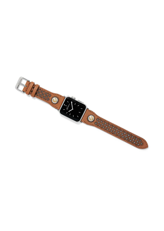 BRIGHTON Mosaic Leather Watch Tan  Band