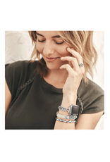 BRIGHTON Interlok Harmony Silver Watch Band