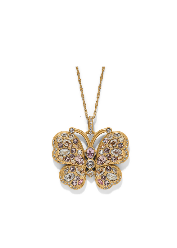 BRIGHTON Trust Your Journey Bufferfly Gold Necklace