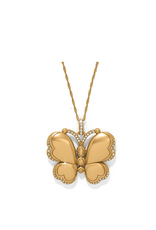 BRIGHTON Trust Your Journey Bufferfly Gold Necklace