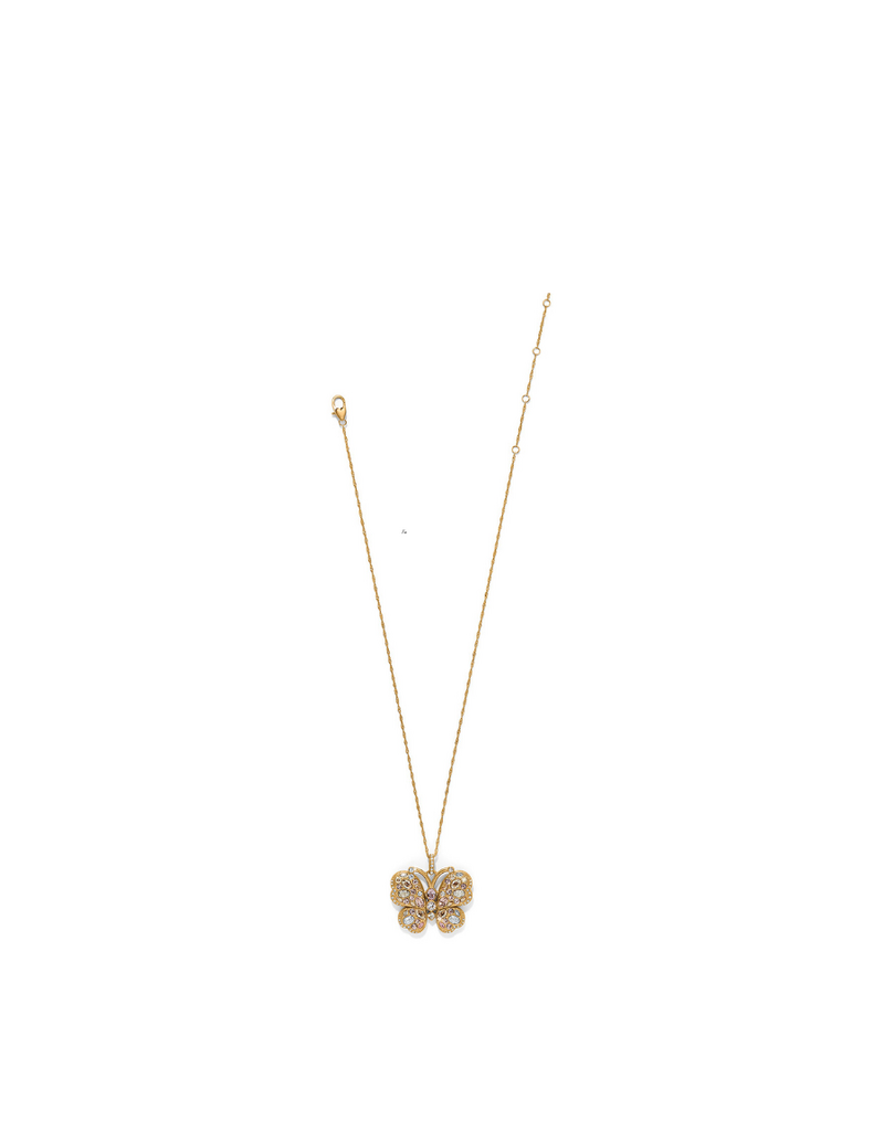 BRIGHTON Trust Your Journey Bufferfly Gold Necklace