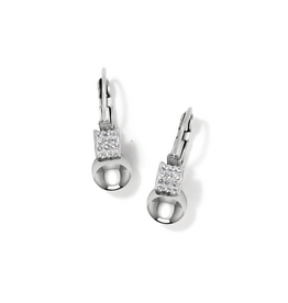 BRIGHTON Meridian Petite Leverback Earrings Silver