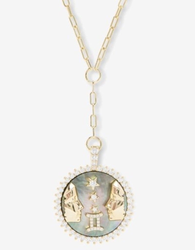 MELINDA MARIA Zodiac Medallion Necklace