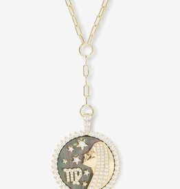 MELINDA MARIA Zodiac Medallion Necklace Virgo