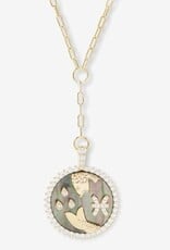 MELINDA MARIA Zodiac Mediallion Necklace