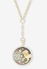 MELINDA MARIA Zodian Medallion Necklace