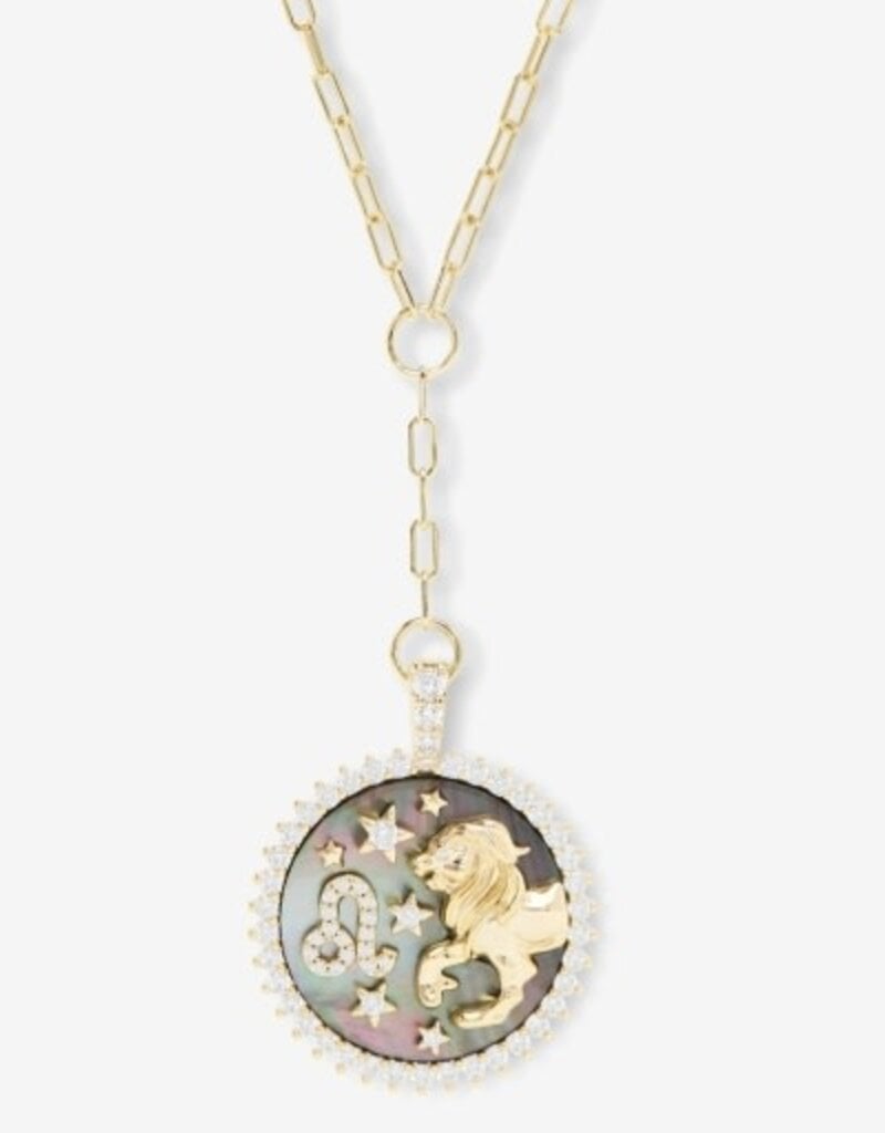 MELINDA MARIA Zodian Medallion Necklace