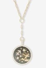 MELINDA MARIA Zodiac Medallion Necklace