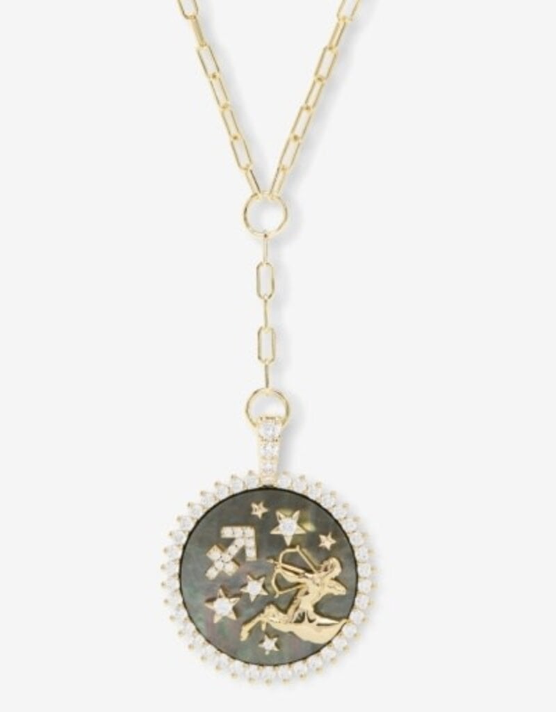 MELINDA MARIA Zodiac Medallion Necklace