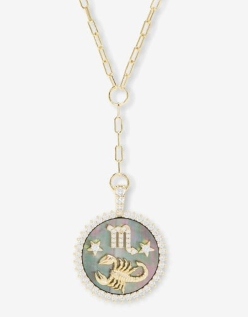 MELINDA MARIA Zodiac Medallion Necklace