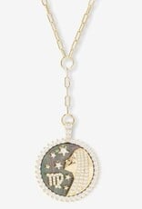 MELINDA MARIA Zodiac Medallion Necklace